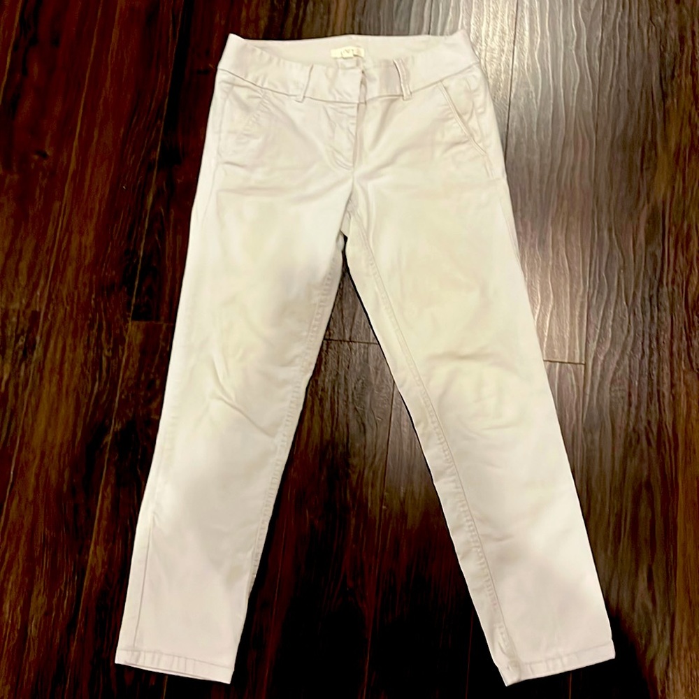 Loft size 2 grey chino skinny ankle pants